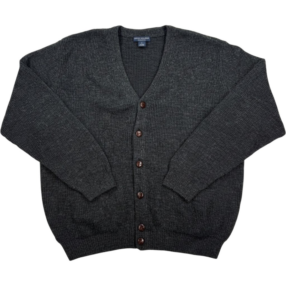 Daniel Cremieux Collection 100% Baby Alpaca Cardigan Sweater Gray Mens XL New
